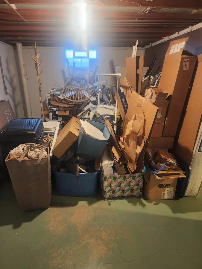 Roll-off dumpster container at job site for 6 Yard Dumpster Rental in Scappoose